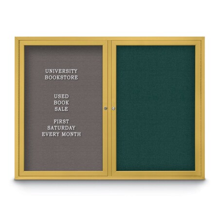 United Visual Products Corkboard, Pearl/Satin, 42" x 32" UV4035-SATIN-PEARL